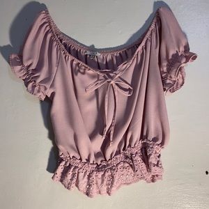 IRIS off the shoulder crop top